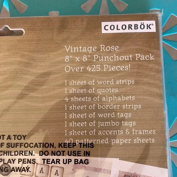 Colorbok Punch Out Pack Vintage Rose 8x8 Scrapbook Kit - Picture 2 of 7